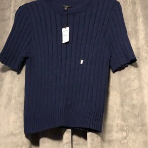 Express cropped short sleeve sweater NWT